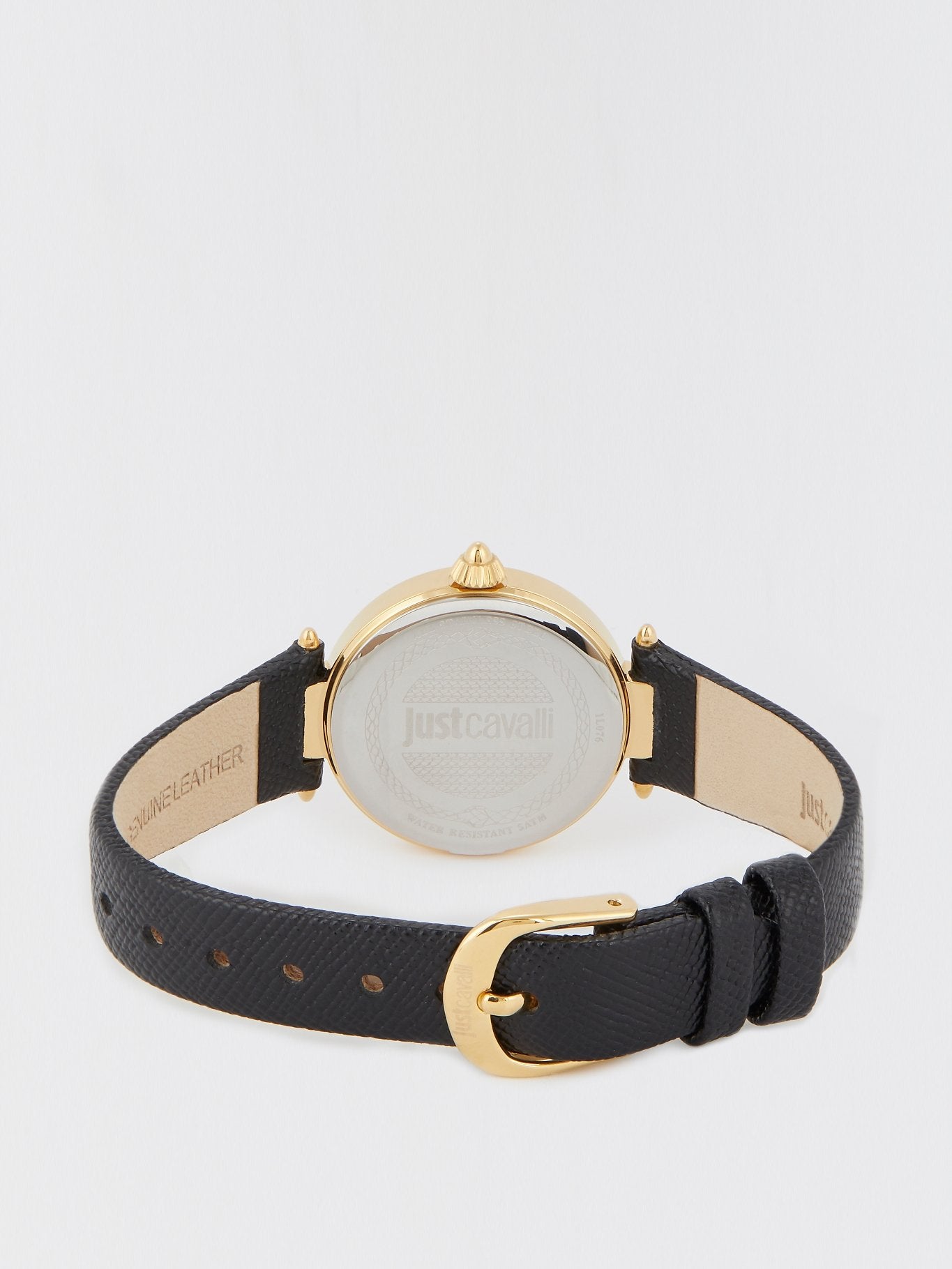 Just Mio Black Logo Dress Watch