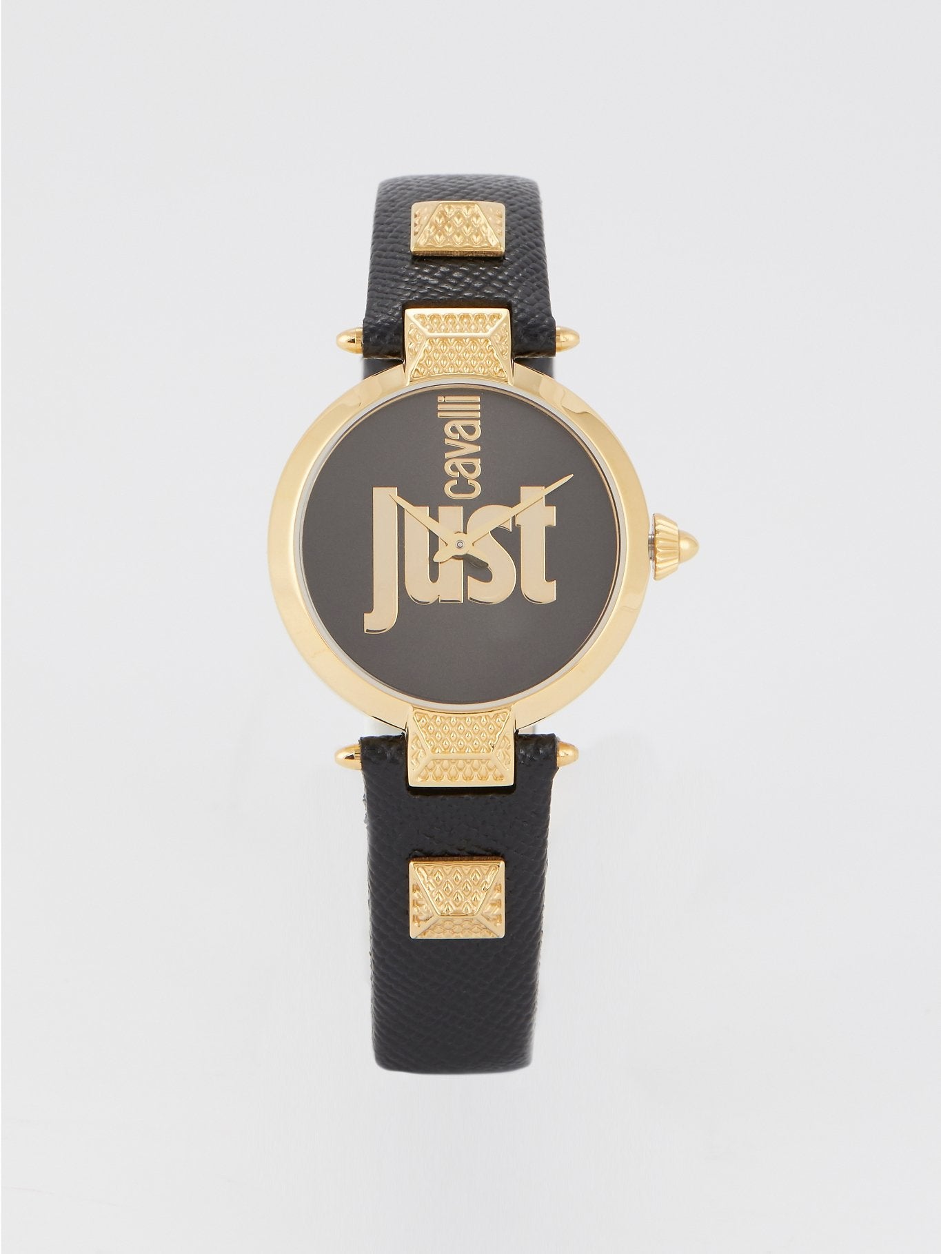 Just Mio Black Logo Dress Watch