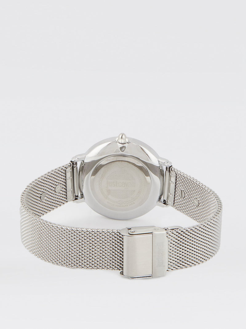 Blue Zebra Effect Steel Watch