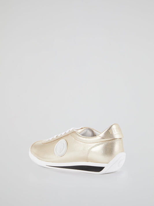 Metallic Monogram Appliquéd Sneakers