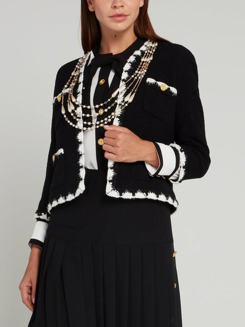 Ожерелье из нескольких цепочек с жемчужинами