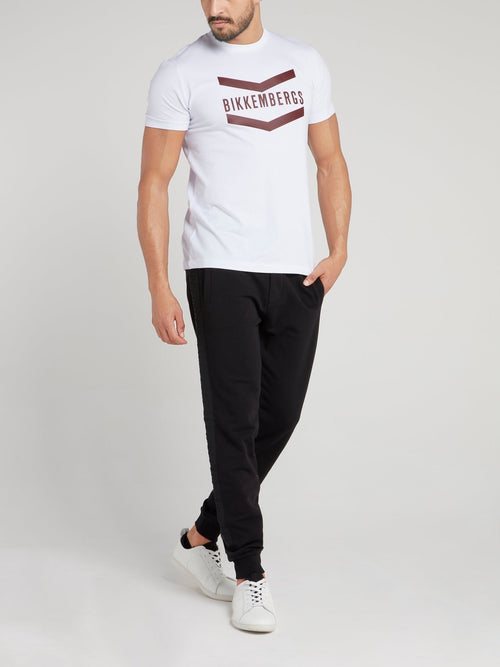 Черные брюки из флиса с логотипом