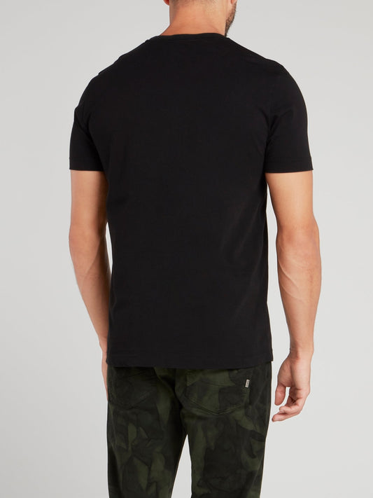 Черная футболка с принтом в виде орла