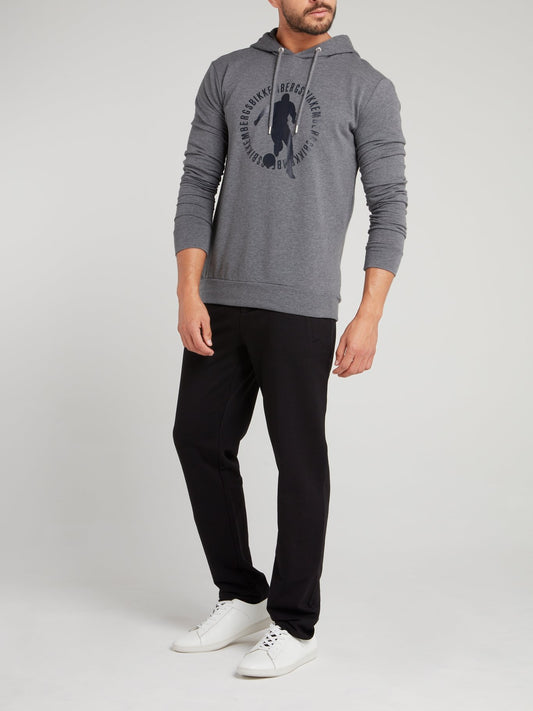 Серое худи с логотипом Sport