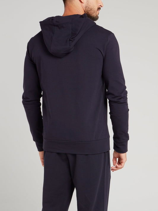 Темно-синее худи с логотипом Sport