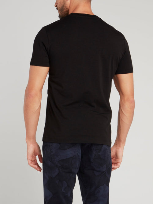 Черная футболка с логотипом Sport