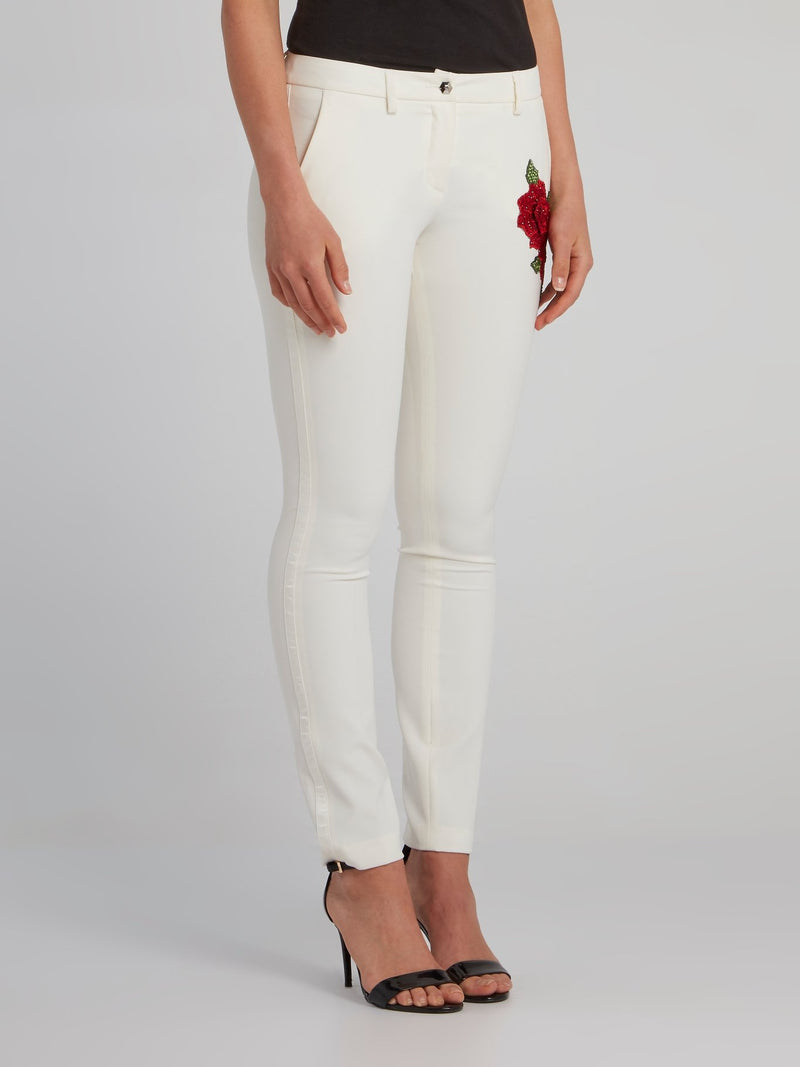 Morvana Verde Off White Patched Trousers