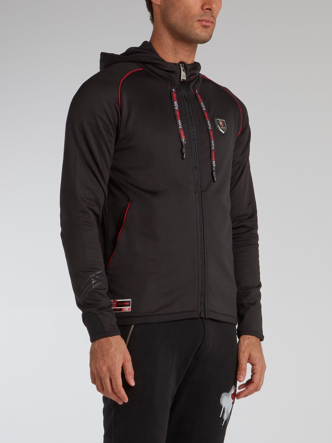 Black Contrast Statement Sweat Jacket