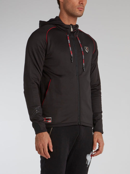 Black Contrast Statement Sweat Jacket