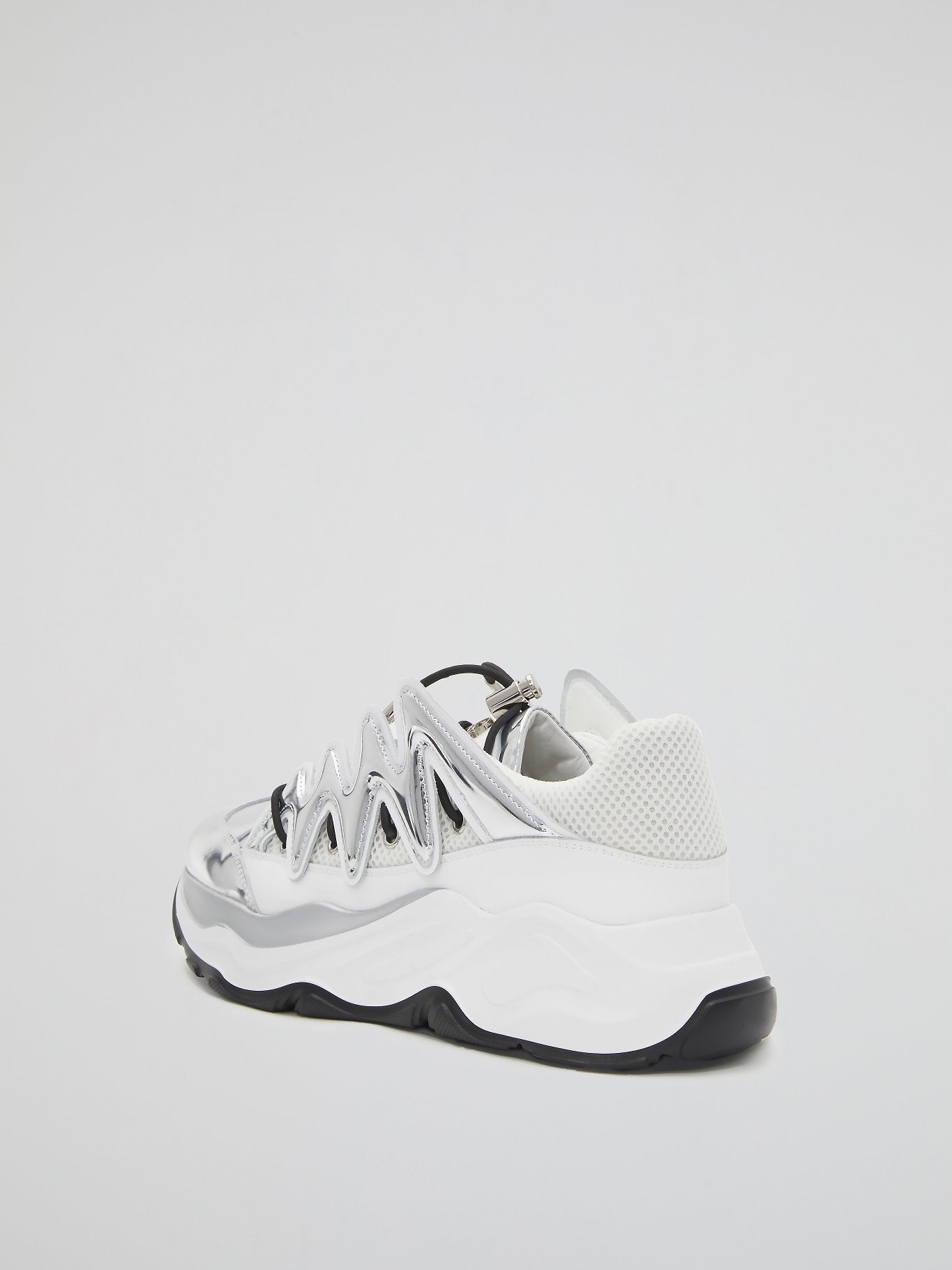 Metallic Runner Statement Platform Trainers