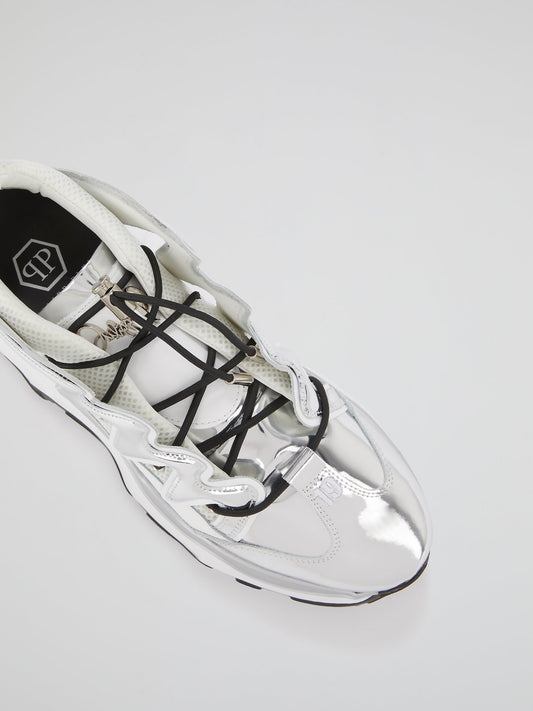 Metallic Runner Statement Platform Trainers