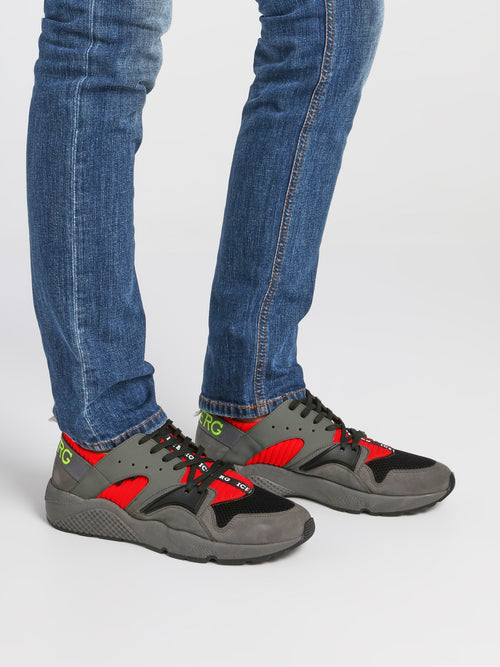 Colour Block Perforated Panel Active Sneakers