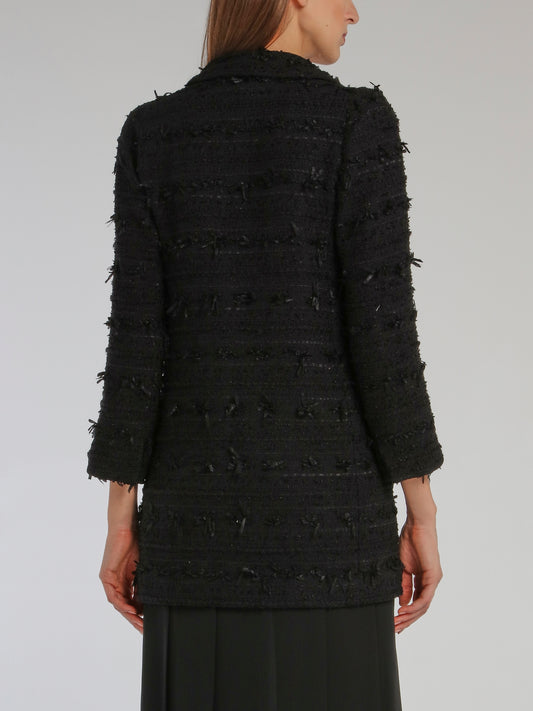 Black Embellished Tweed Jacket