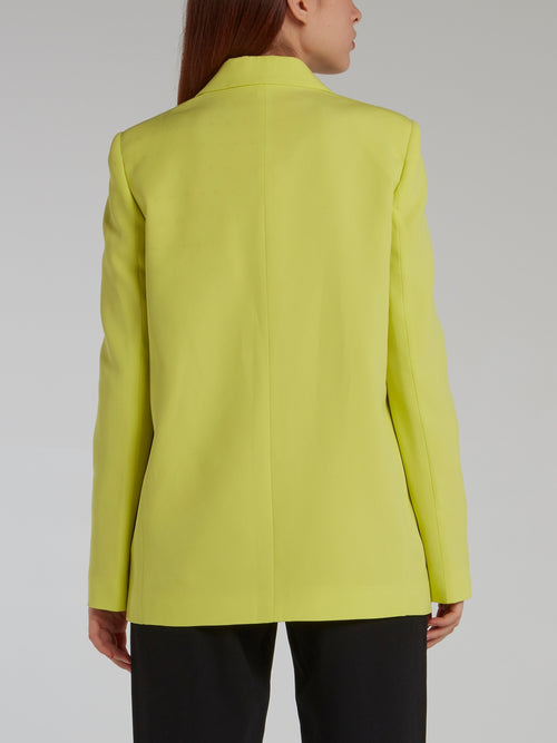 Chartreuse Folding Sleeve Blazer