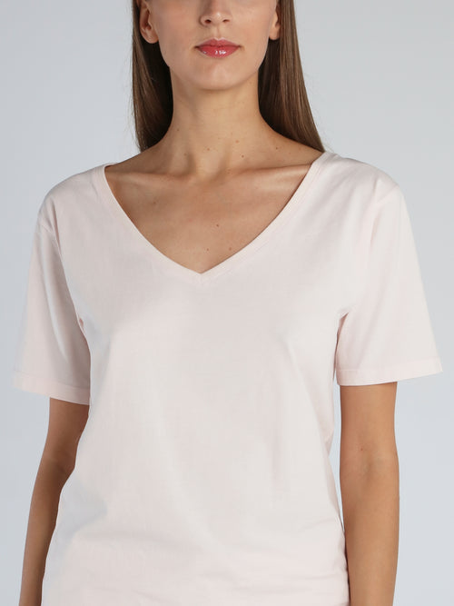 Nicki Pink V-Neck T-Shirt