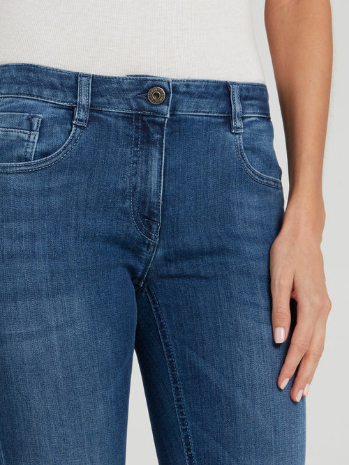 Синие джинсы скинни