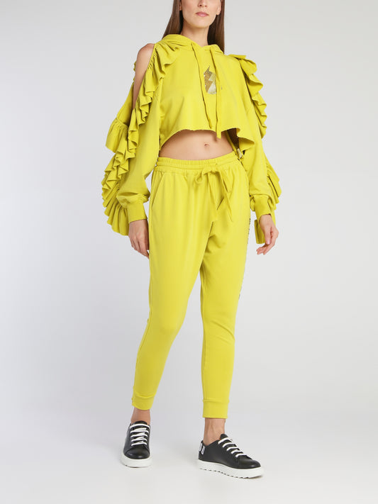Jane Chartreuse Track Pants