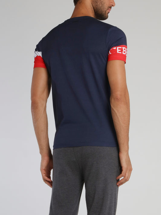 Mickey Mouse Navy Sketch Print T-Shirt