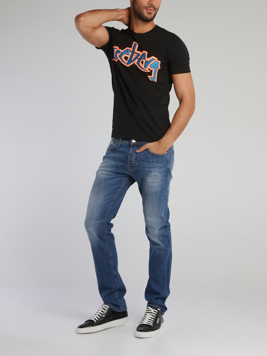 Black Graffiti Font Logo T-Shirt