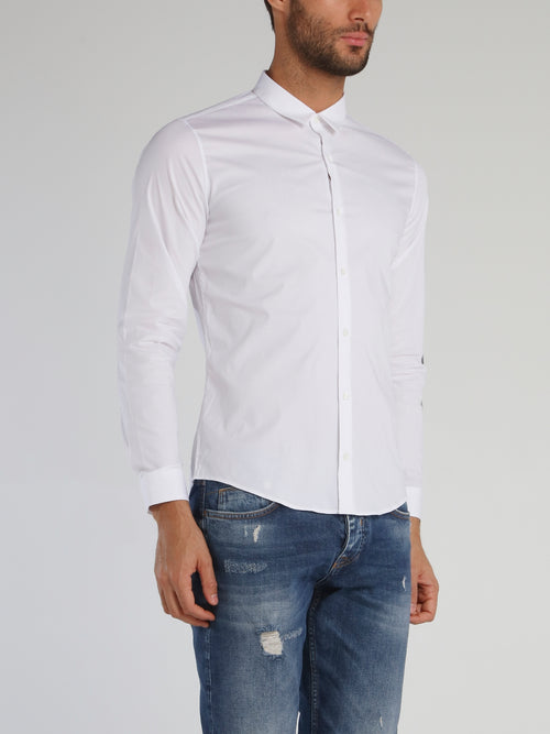 White Logo Sleeve Polo Shirt