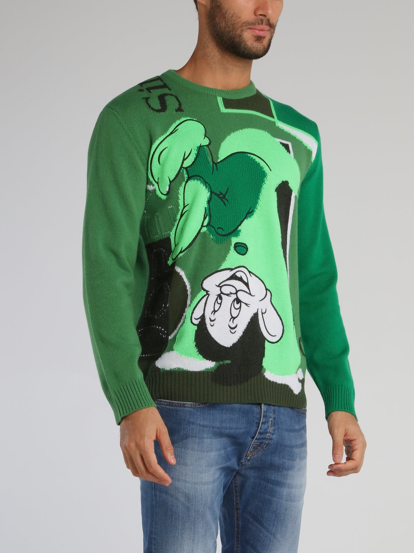 Green Disney Dopey Knitted Sweater