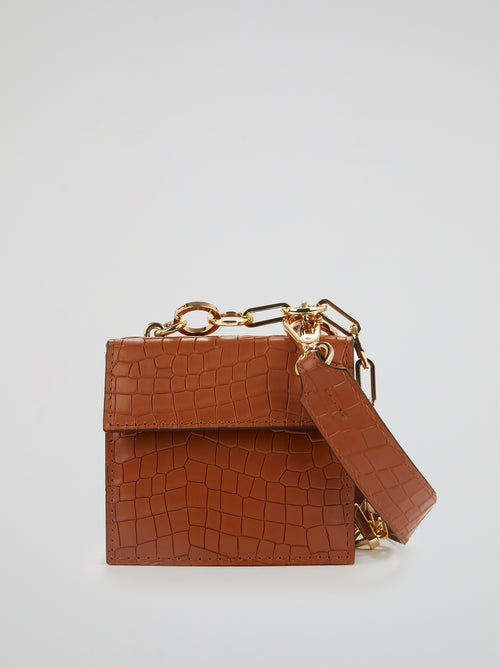 Brown Baby Bea Chain Purse