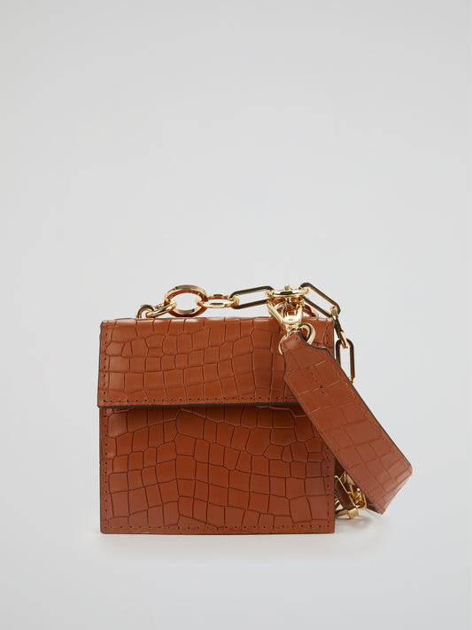 Brown Baby Bea Chain Purse