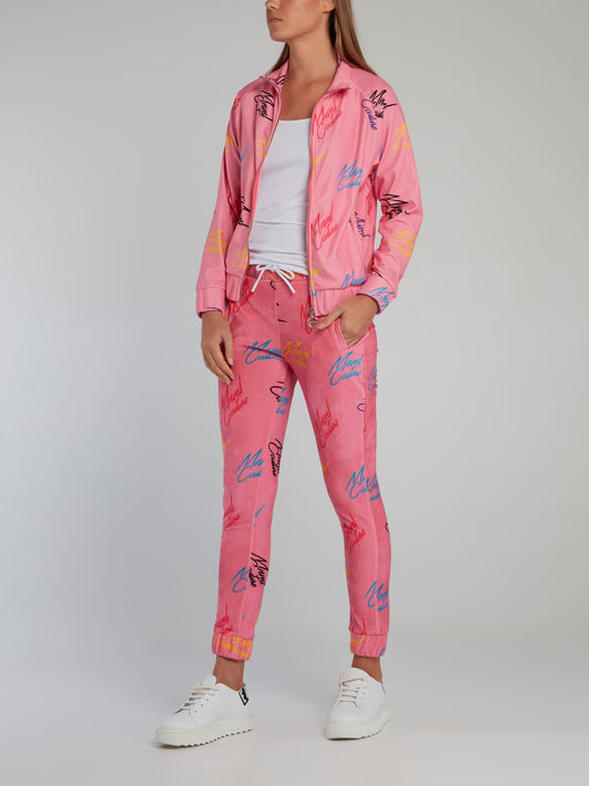 Pink Signature All Over Sweatshirt