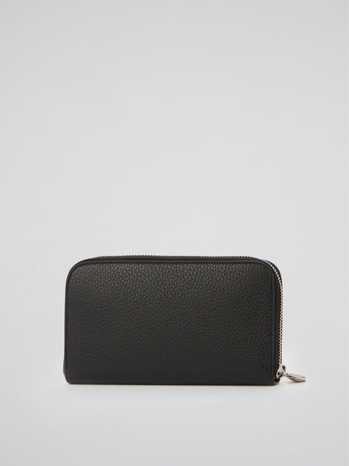 Black Crystal Skull Continental Wallet