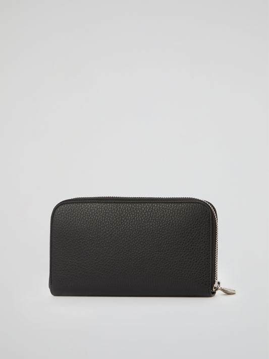 Black Crystal Skull Continental Wallet