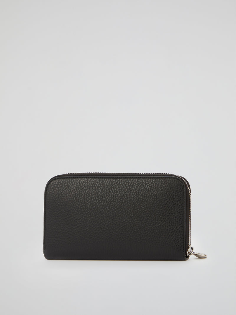 Black Crystal Skull Continental Wallet