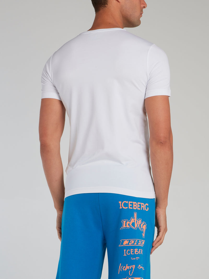 Daffy and Tweety White Printed T-Shirt