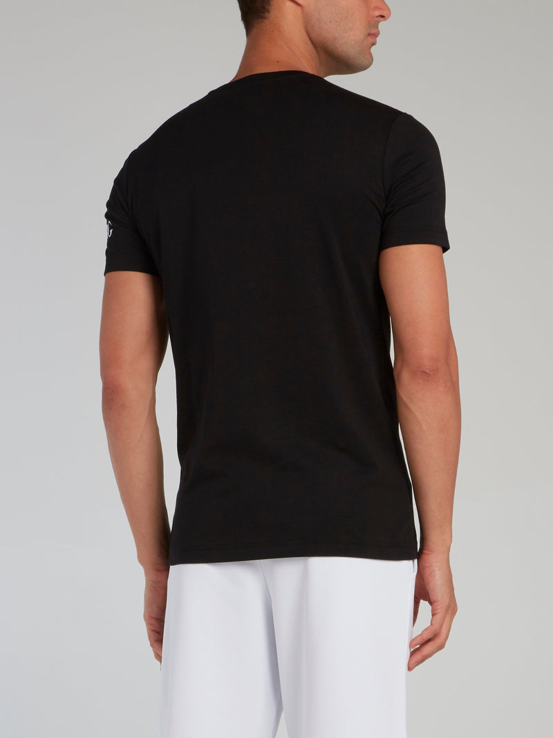 Looney Tunes Black Contrast Embroidered T-Shirt