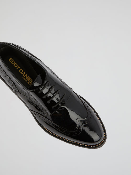 Black Patent Leather Brogues