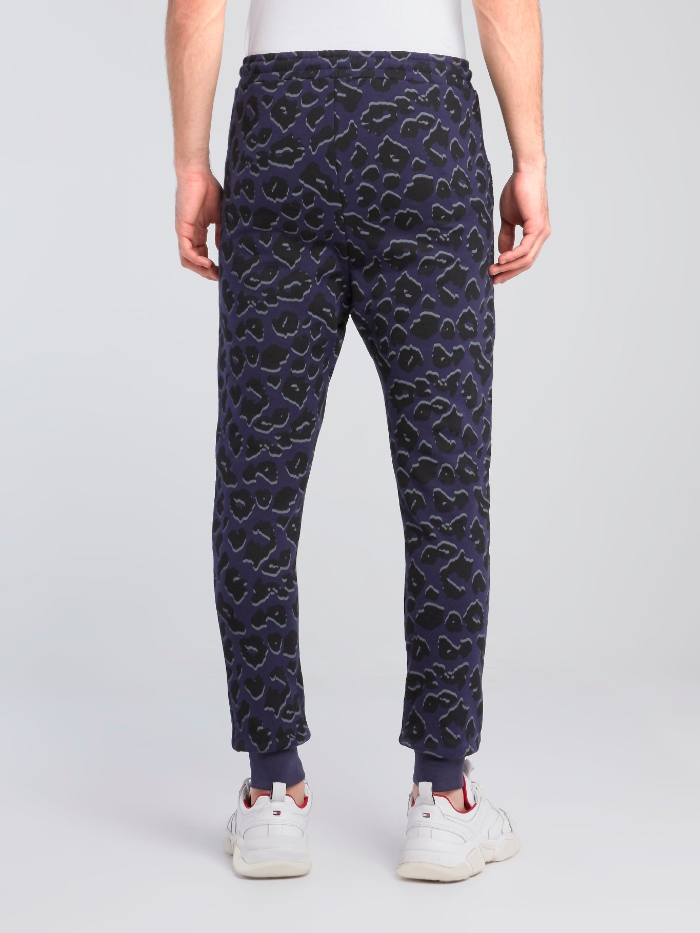 Purple Leopard Print Track Pants