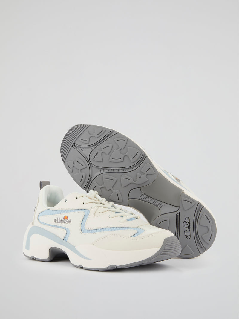 Indus White Leather Sneakers