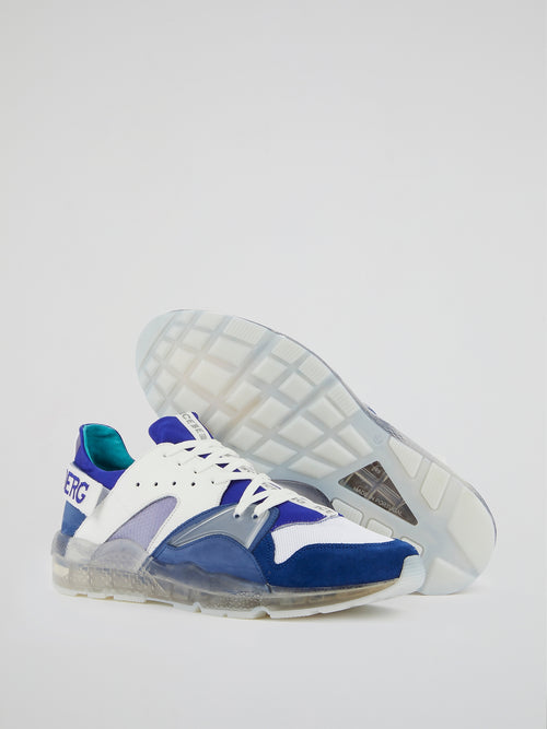 Blue Clear Sole Sneakers