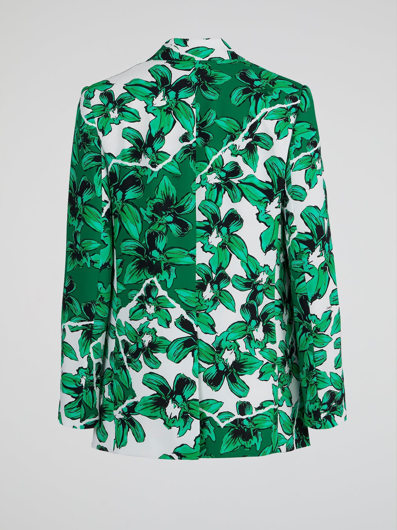 Green Floral Print Blazer