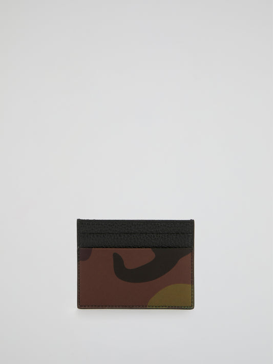 Camo Appliquéd Credit Card Holder