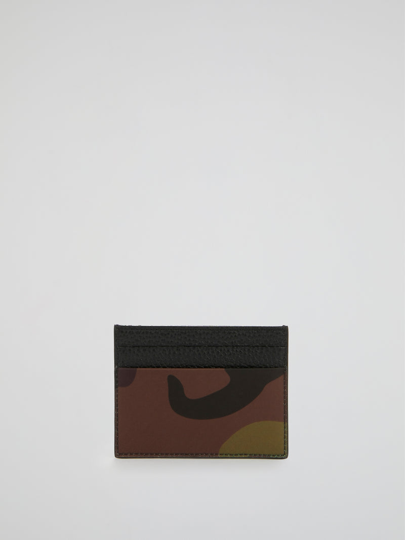 Camo Appliquéd Credit Card Holder