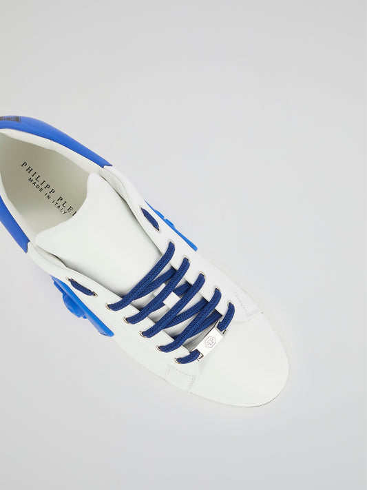 Phantom Kick$ Blue Low-Top Sneakers