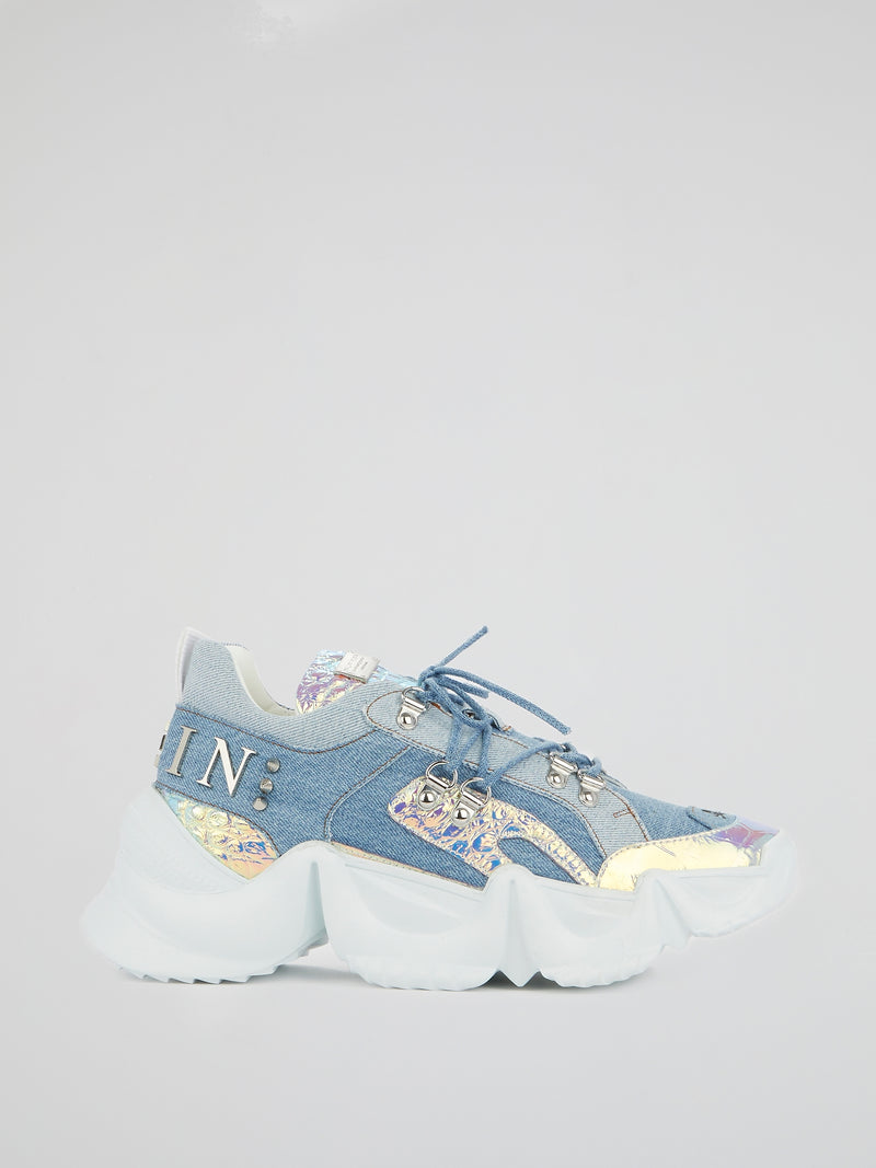 Blue Denim Chunky Sneakers