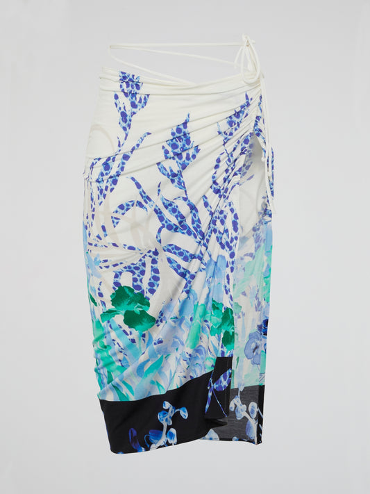 Floral Print Drawstring Pareo