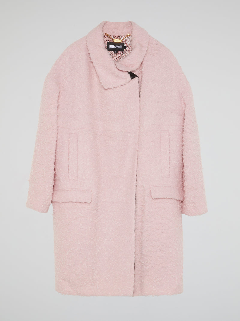 Pink Fur Trench Coat