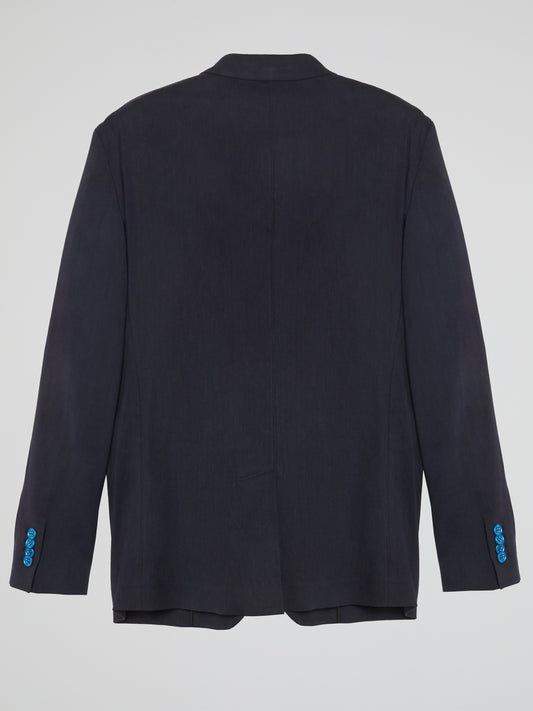 Navy Single-Breasted Blazer