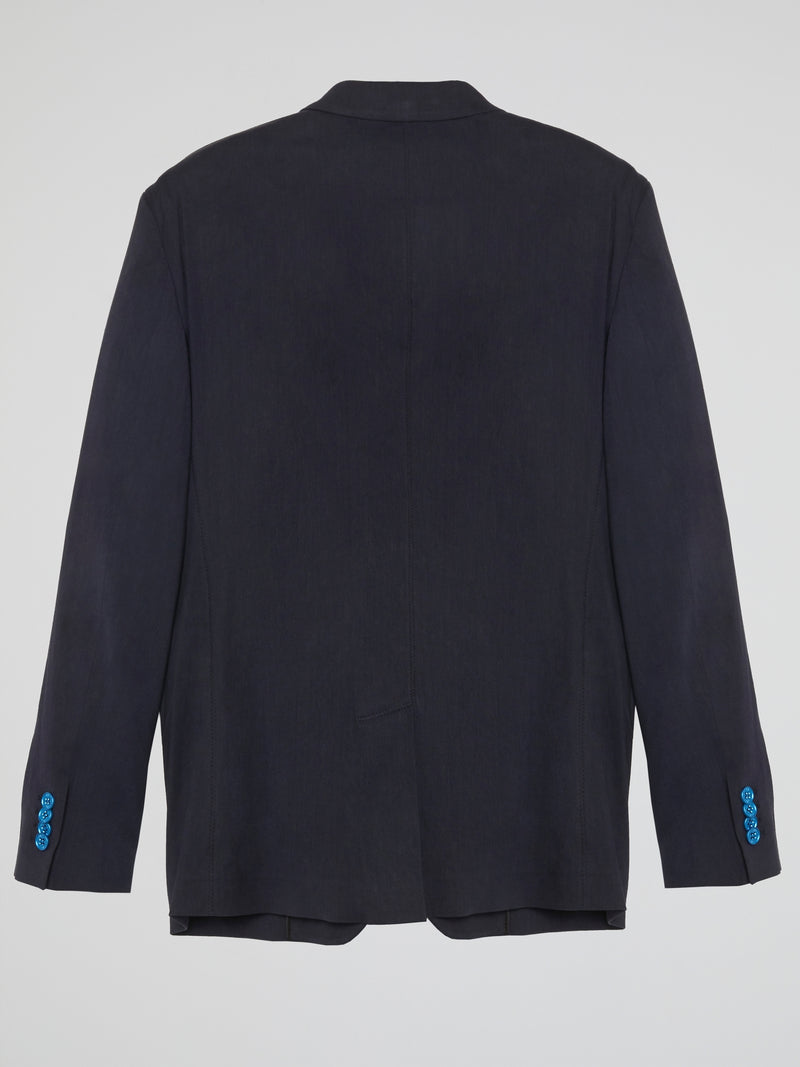 Navy Single-Breasted Blazer