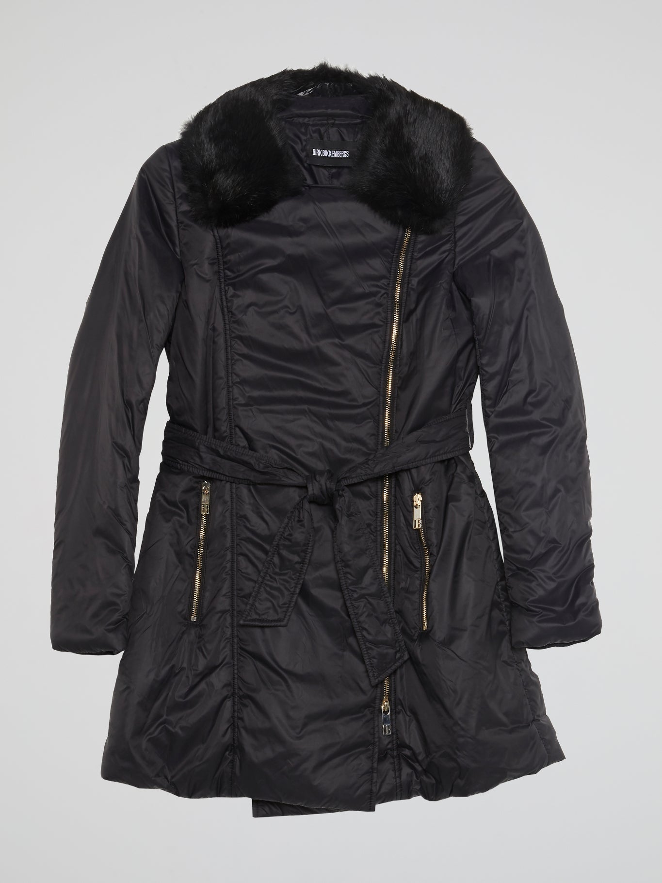 Black Quilted Trench Coat