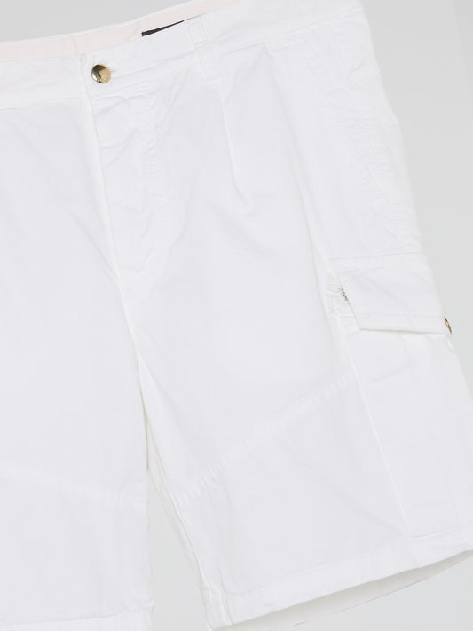White Cargo Shorts