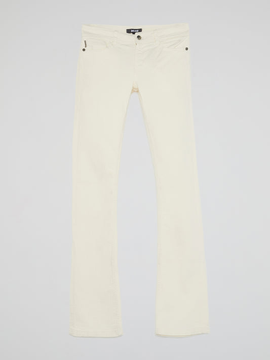 White Bootcut Jeans
