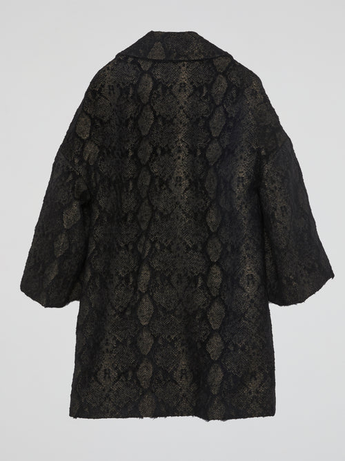 Reptilian Button-Up Coat